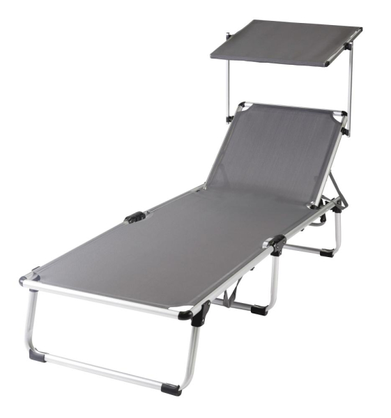 Stiliac® Sonnenliege Mykonos "Hellgrau"